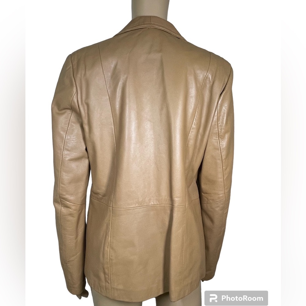Gerrardo Renelli tan leather jacket size L - Picture 2 of 5